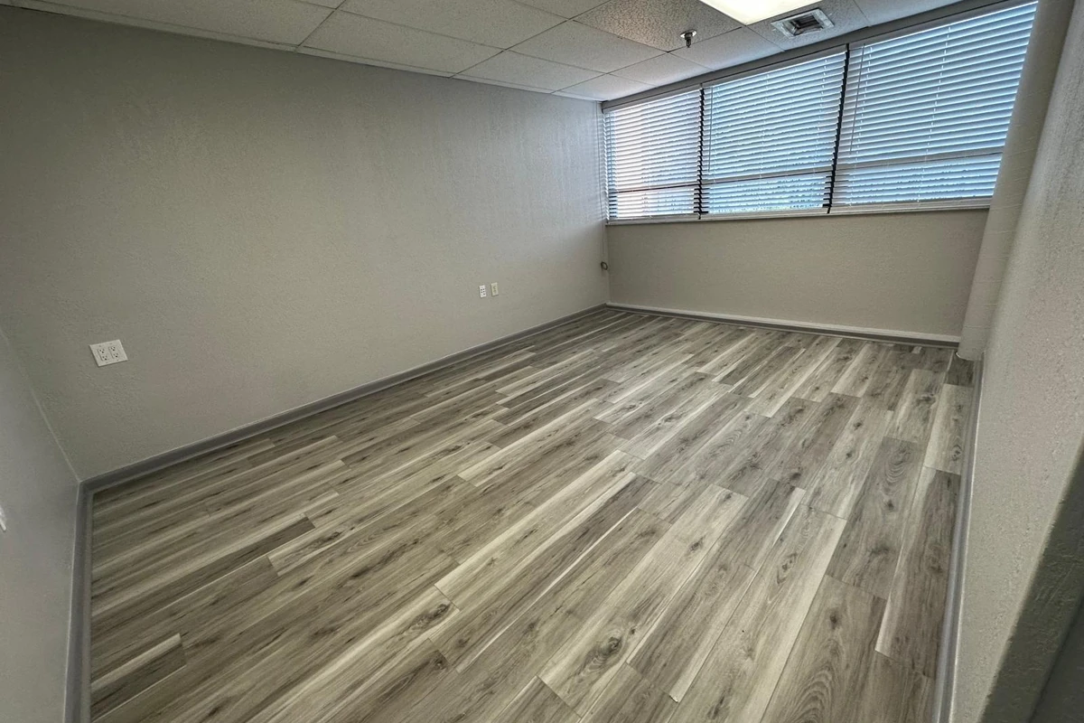 Completed flooring installation